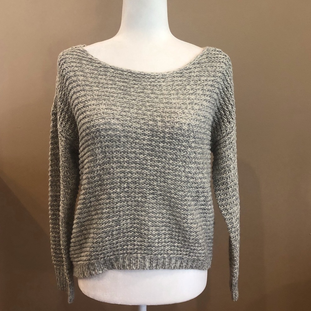 Quinn Gray High Low Sweater, Size M